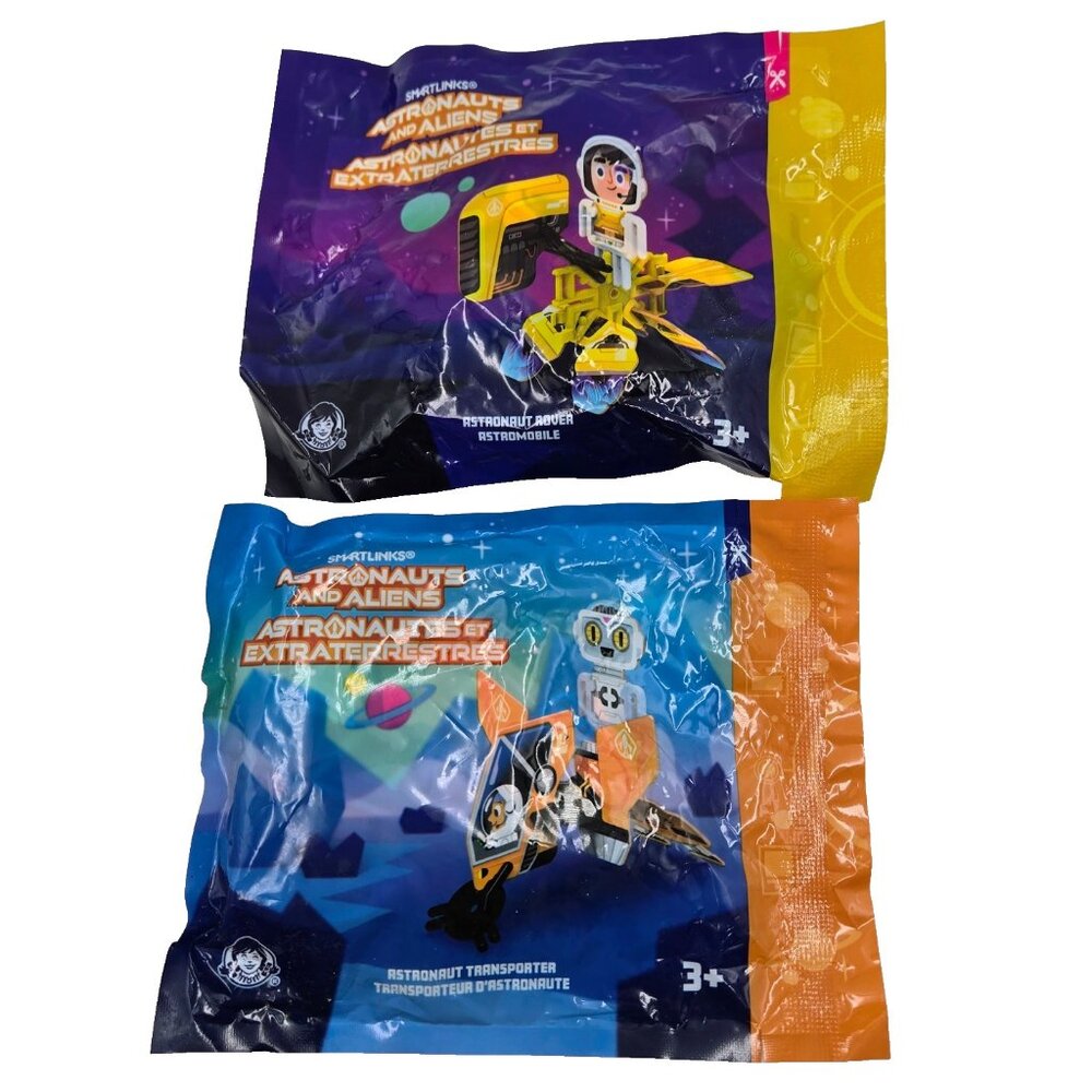 Wendy’s Astronauts And Aliens Kids Meal Toys Smartlink Toys New Sealed 2022 Read